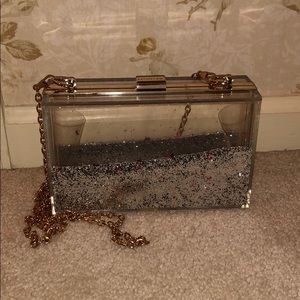 Silver Skinny Dip Clutch Bag